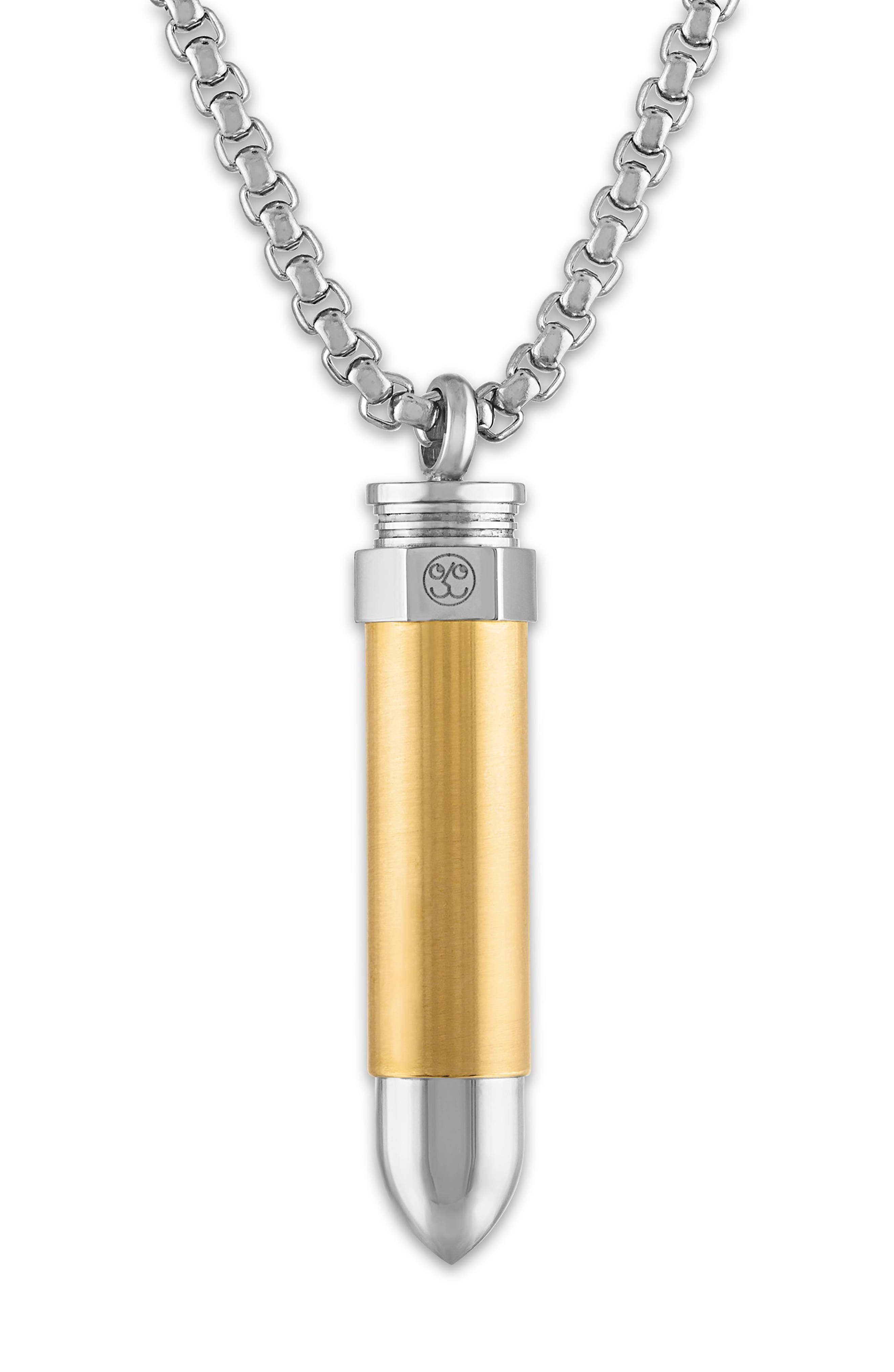 Esquire Two-Tone Pendant Necklace