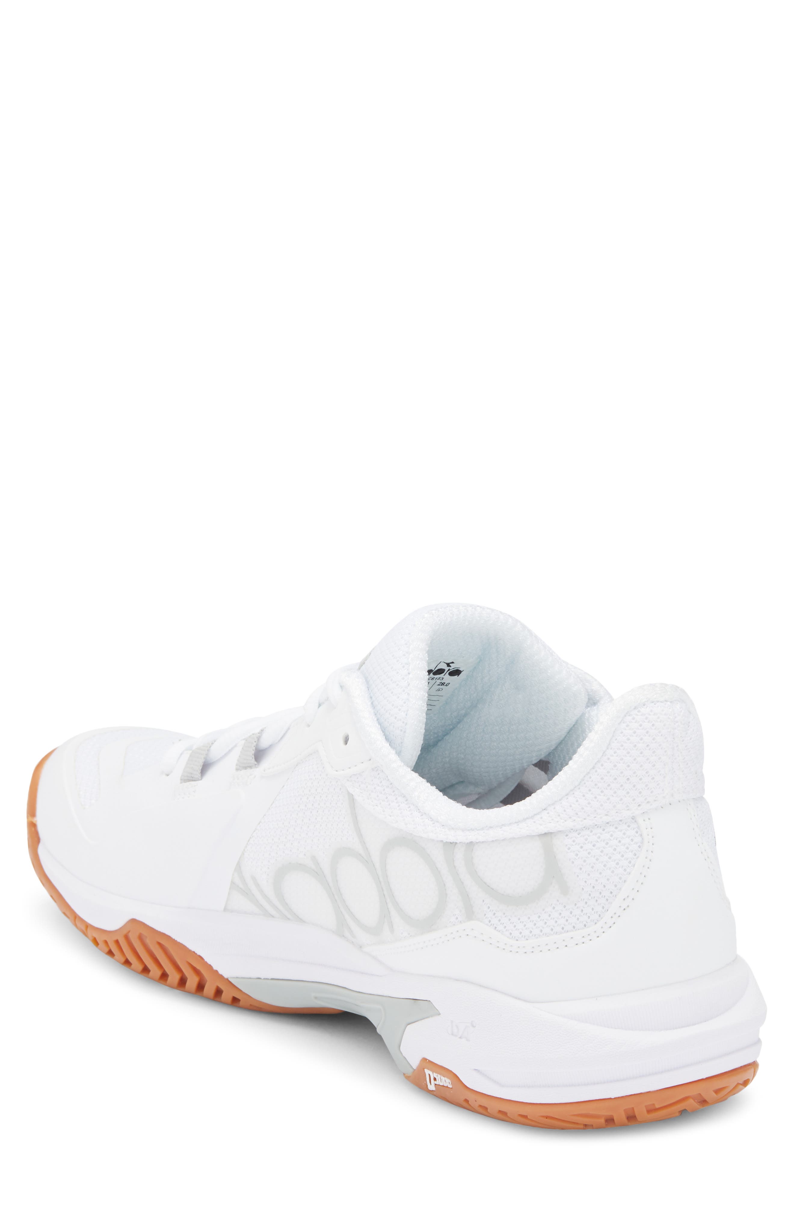 Diadora Trofeo 2 Tennis Shoe, Alternate, color, White/ Silver