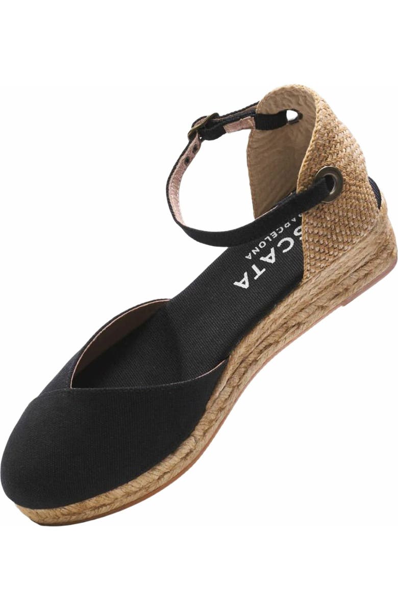 VISCATA Pubol Canvas Espadrille Wedges, Alternate, color, Black