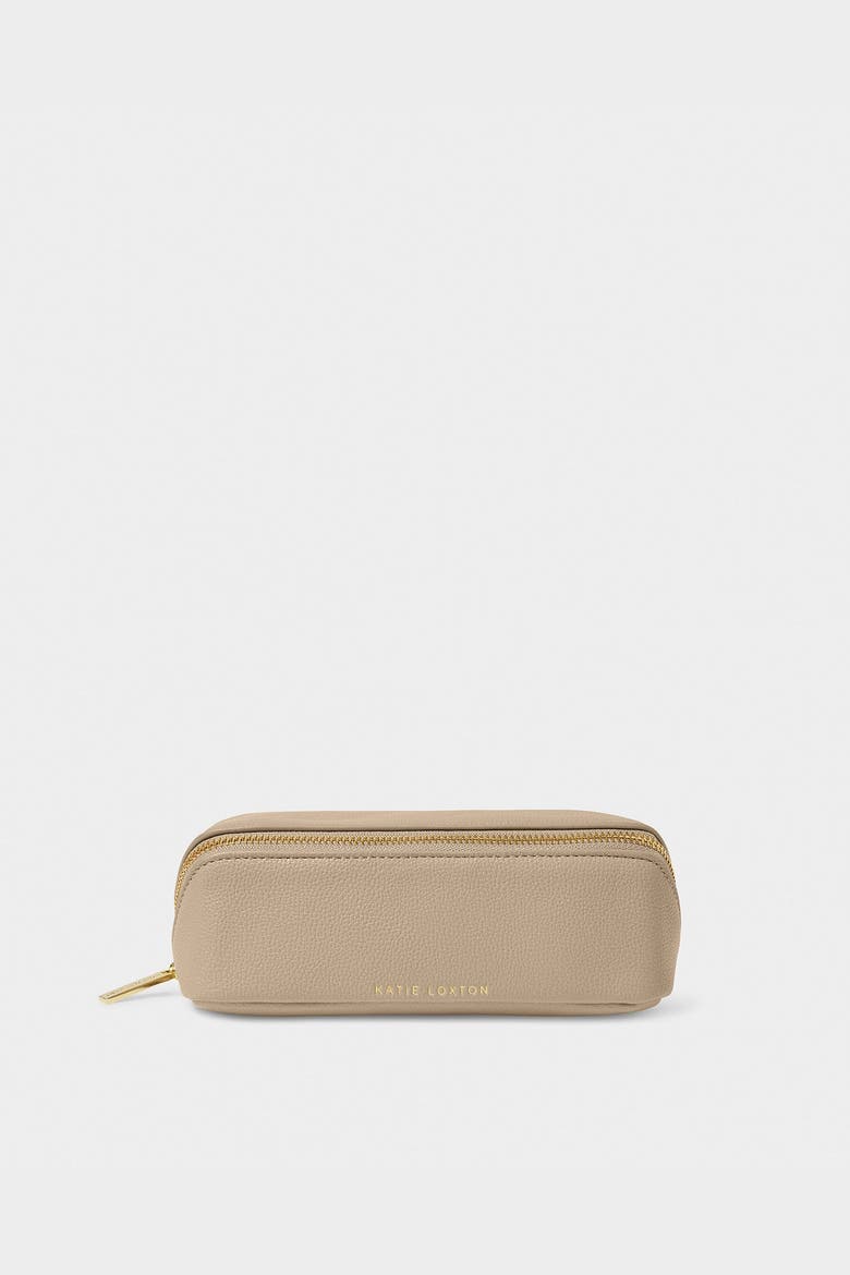Small Make Up and Toiletry Bag, Alternate, color, Light Taupe