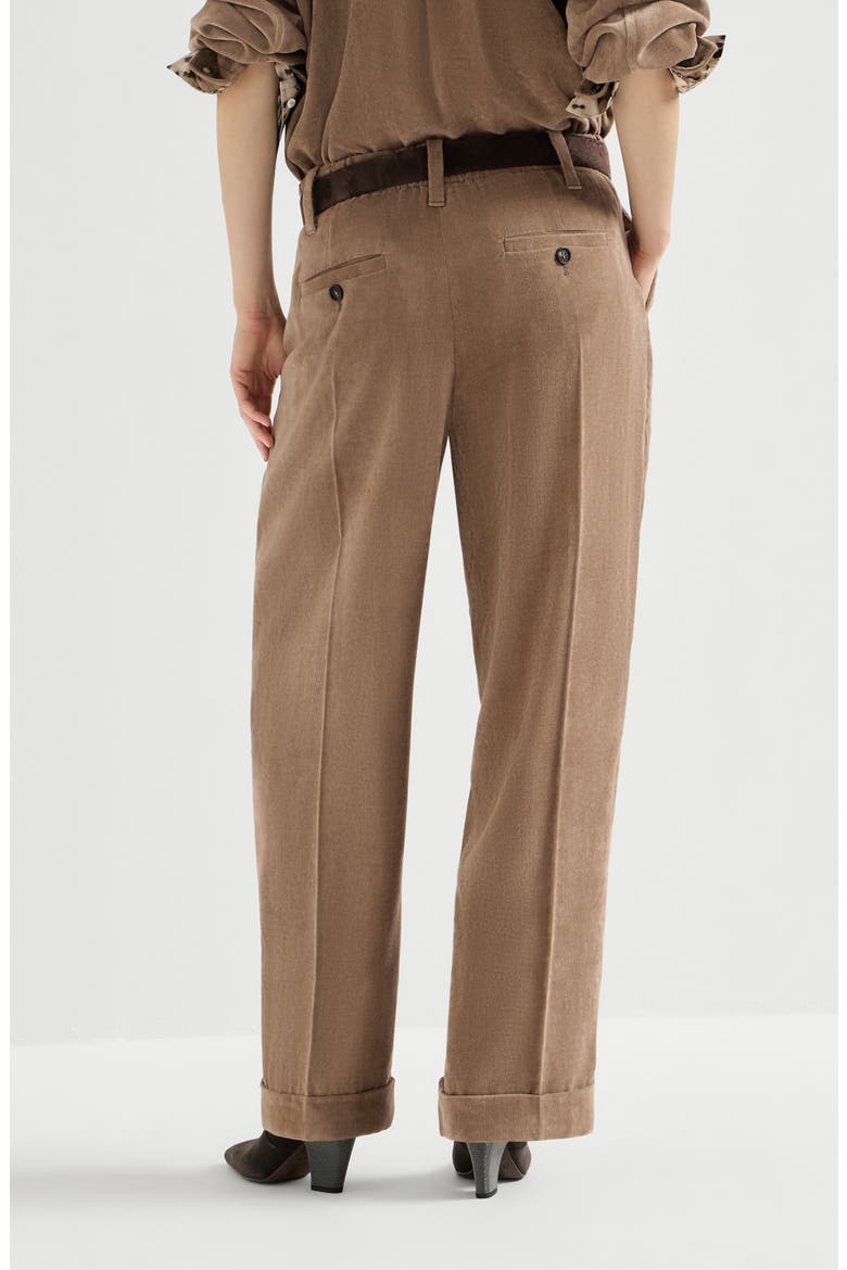 Fluid corduroy trousers, Alternate, color, Espresso
