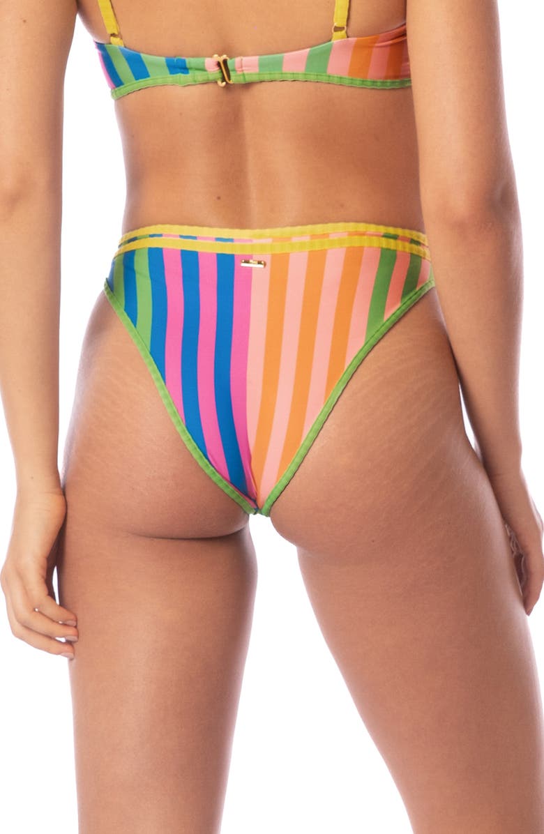 Maaji Elite High Waist Reversible Bikini Bottoms, Alternate, color, Blue