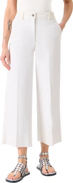 Akris punto Chiara High Waist Crop Wide Leg Jeans