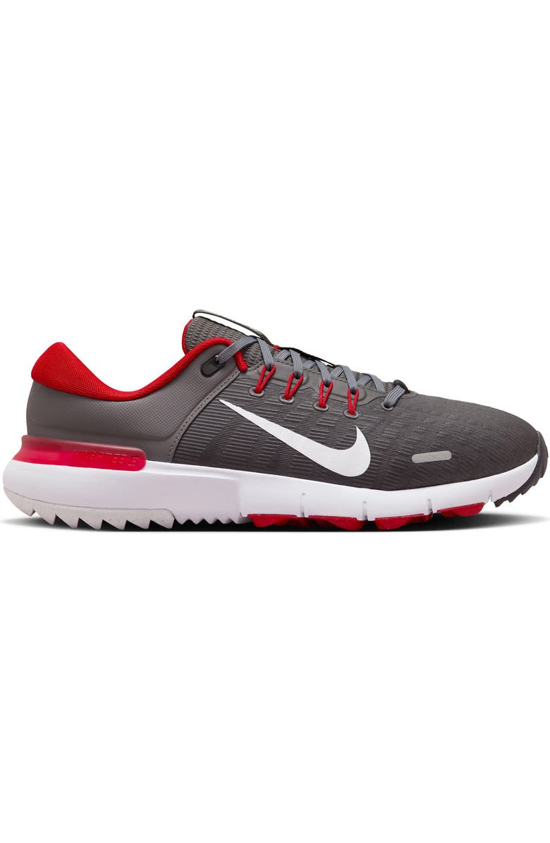 Nike Free Golf Shoe, Alternate, color, Iron Grey/ University Red