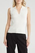 Calvin Klein Sleeveless Johnny Collar Rib Polo