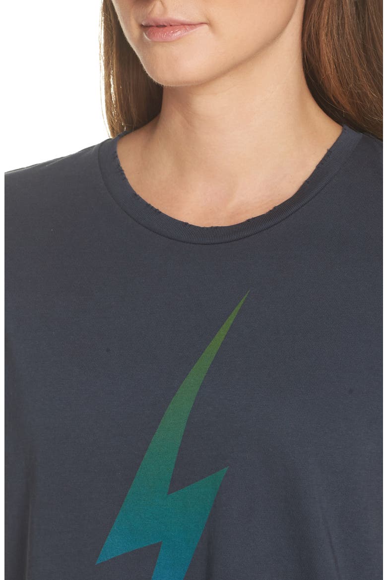Bolt Fade Boyfriend Tee, Alternate, color, CHARCOAL