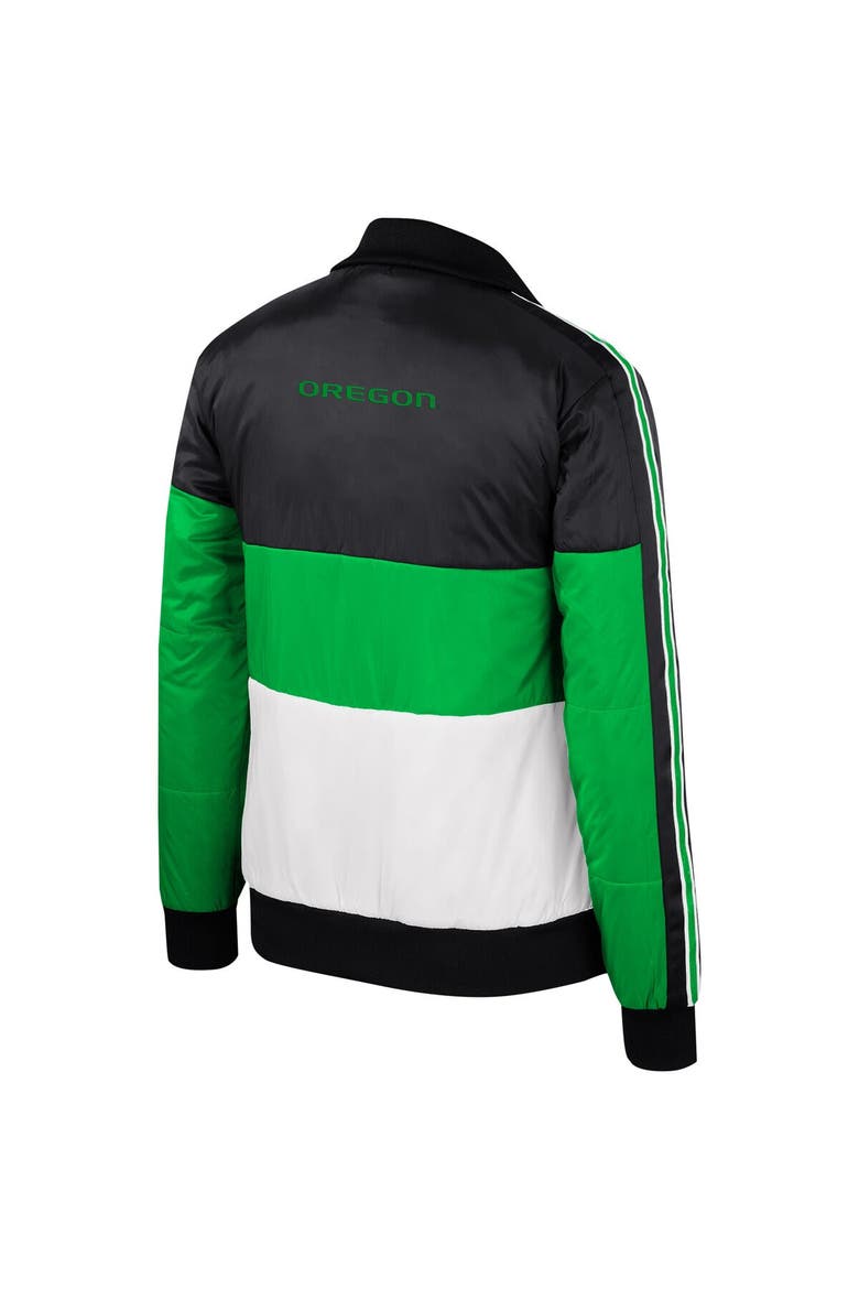 Women's The Wild Collective  Green Oregon Ducks Color-Block Puffer Full-Zip Jacket, Alternate, color, Green