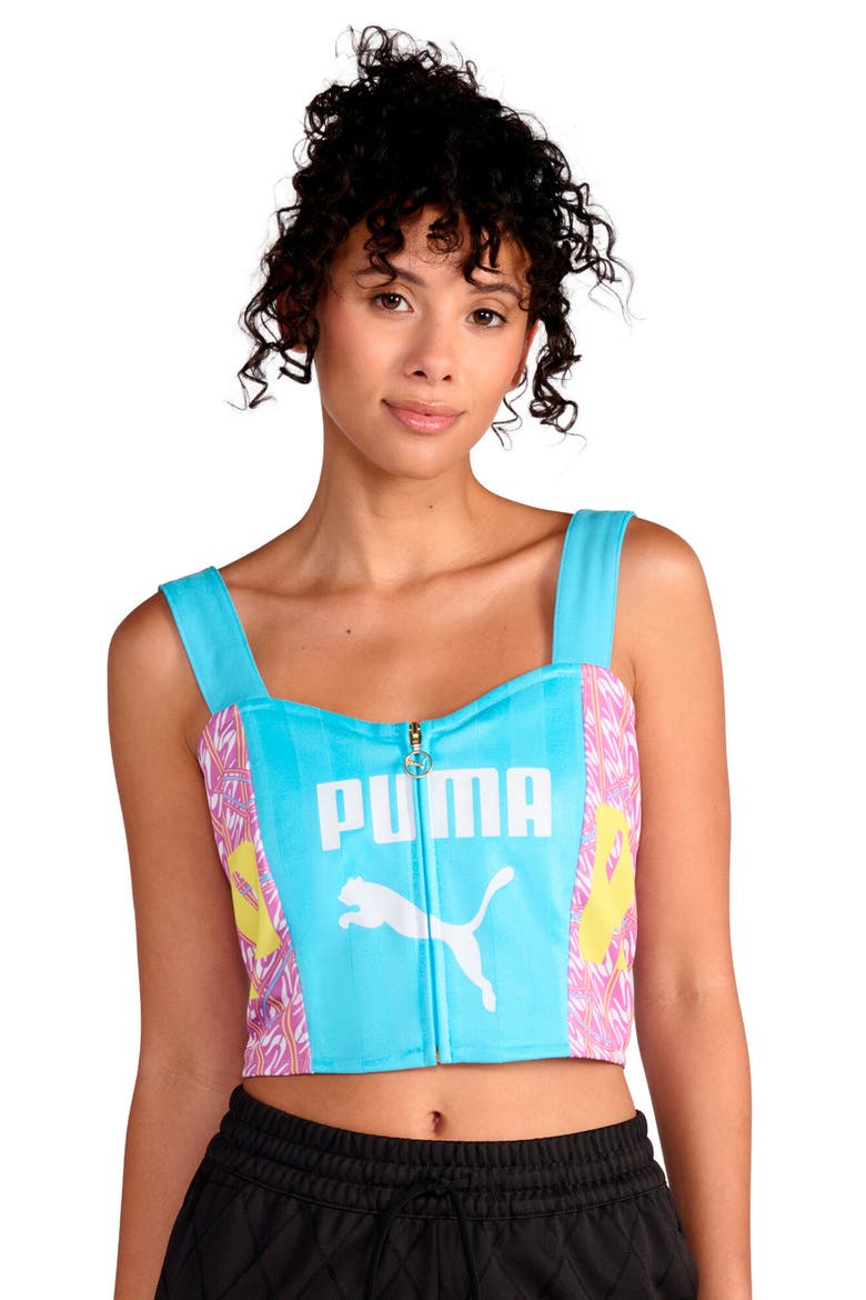Future Archive Corset Top, Alternate, color, VIBRANT BLUE