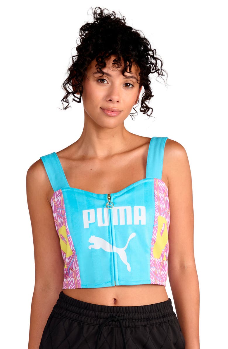 PUMA Future Archive Corset Top, Alternate, color, Vibrant Blue