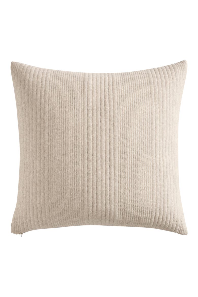 Pure Rib Jersey Accent Pillow, Main, color, OATMEAL