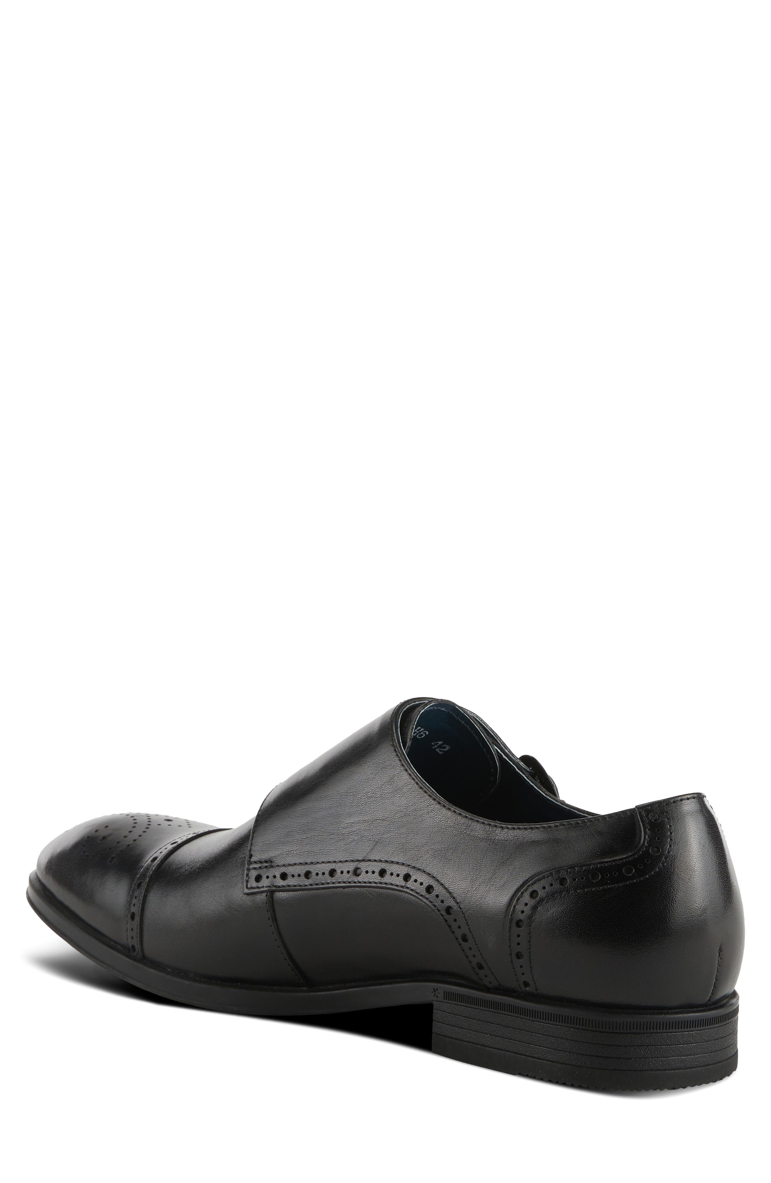 Spring Step Ezra Double Monk Strap Loafer, Alternate, color, Black