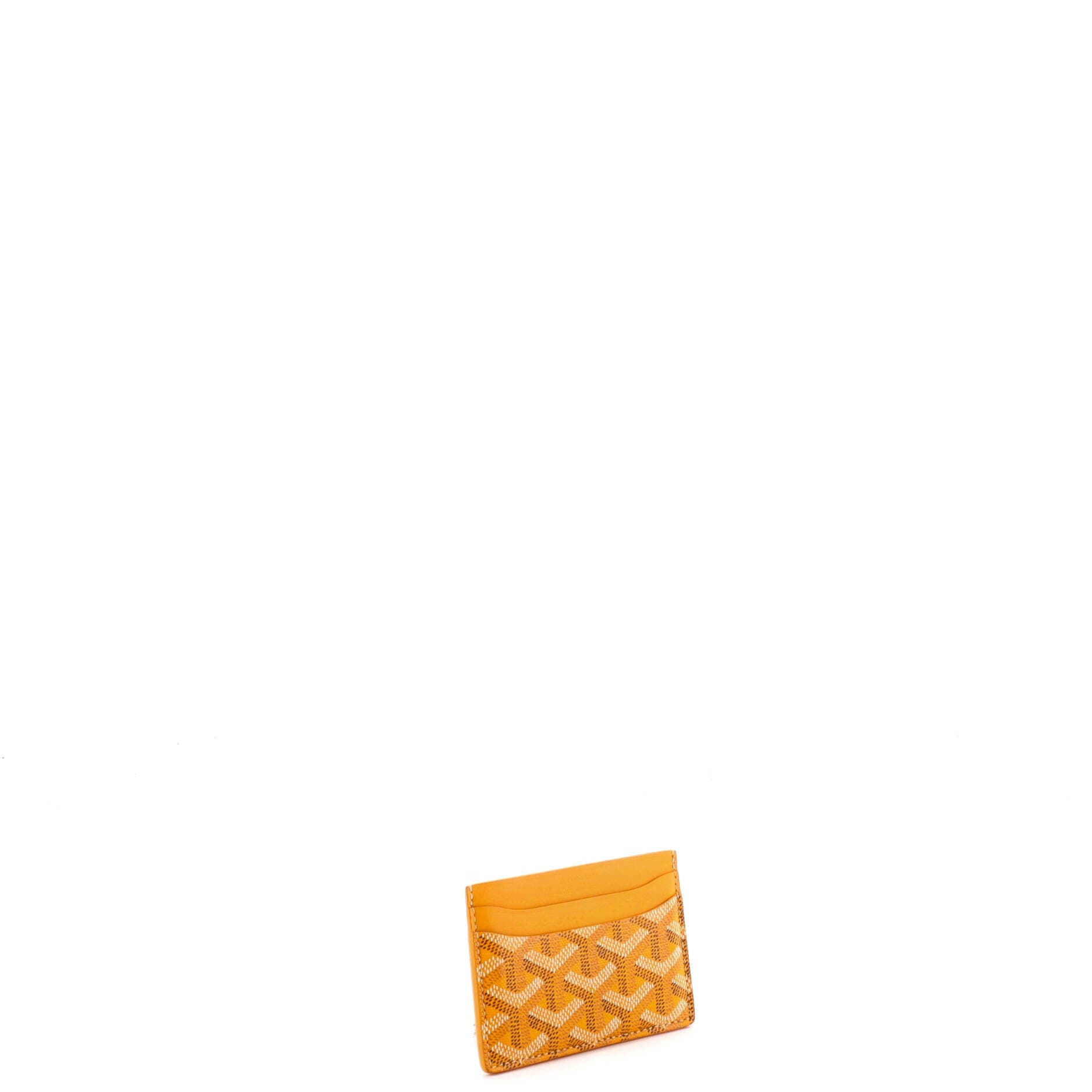 Saint Sulpice Card Holder Coated Canvas, Alternate, color, Yellow