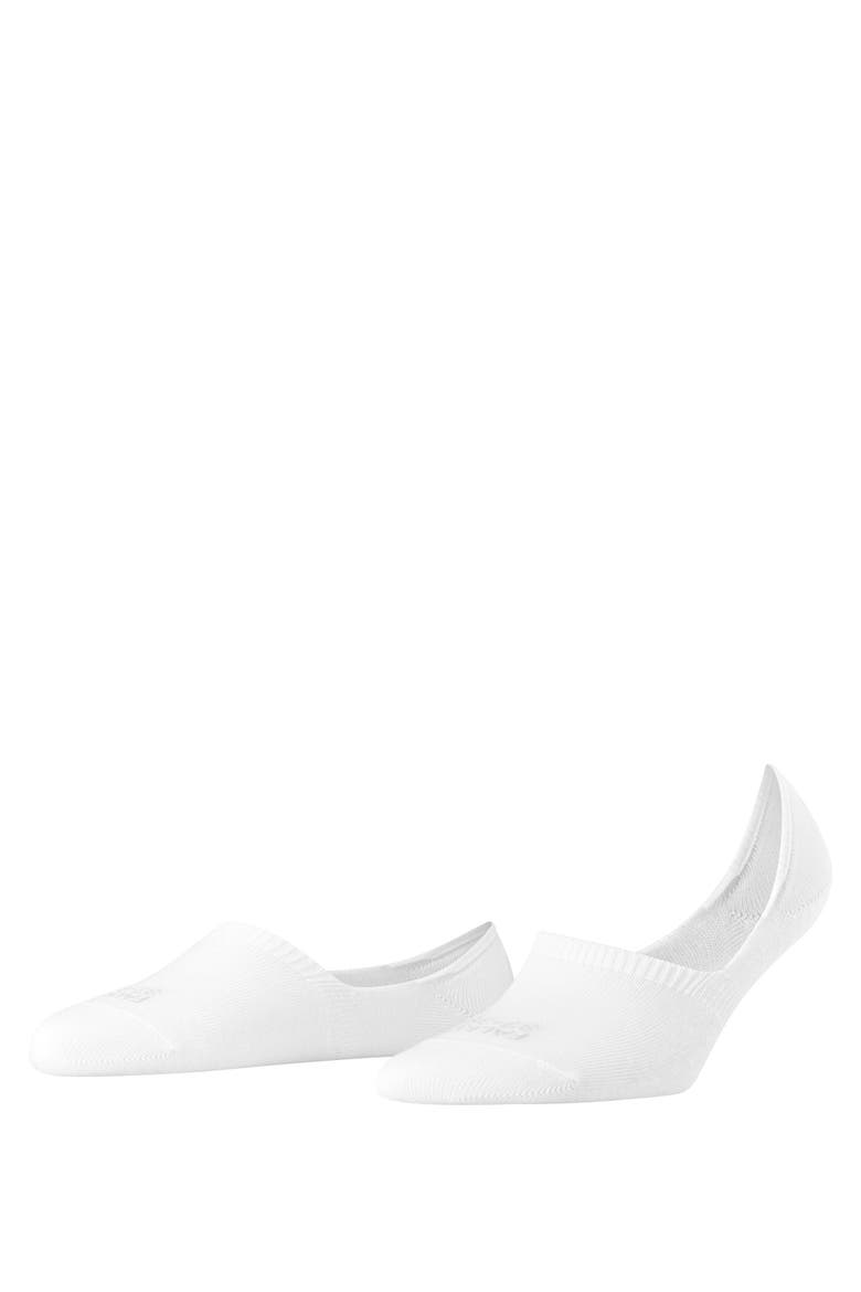 Step Cotton High Cut No Show Socks, Main, color, White