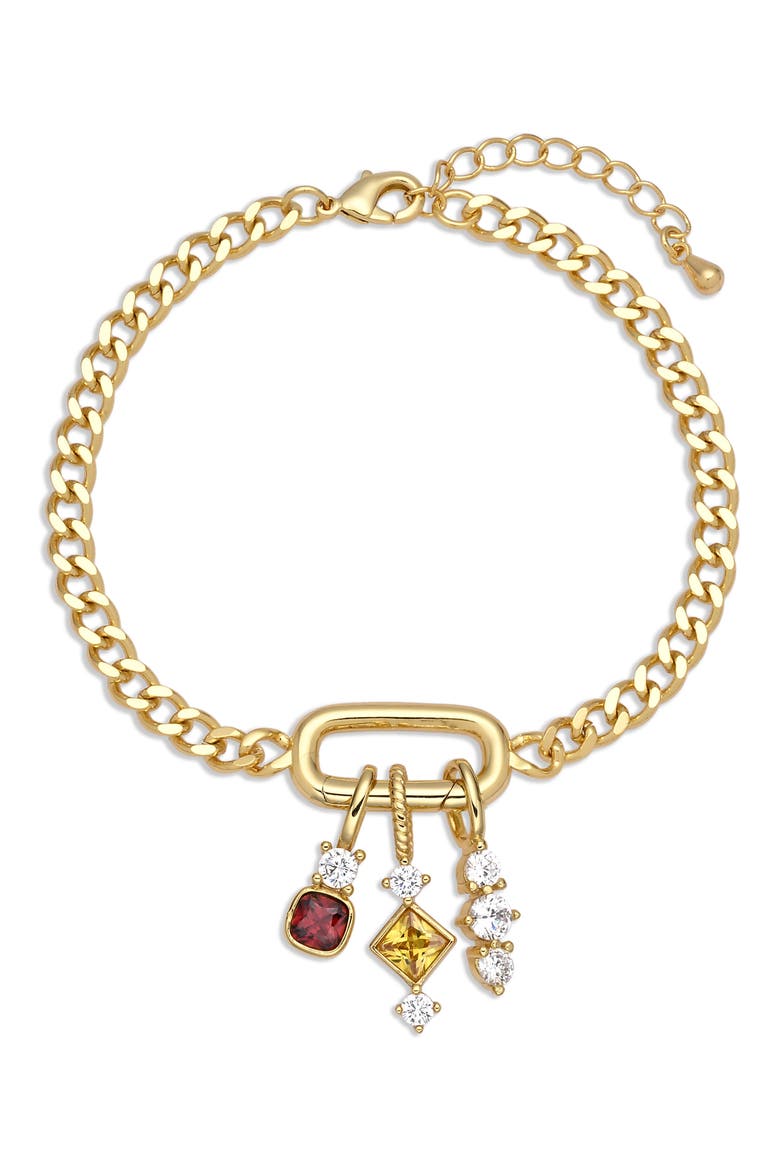 Solara Charm Chain Bracelet, Main, color, GOLD