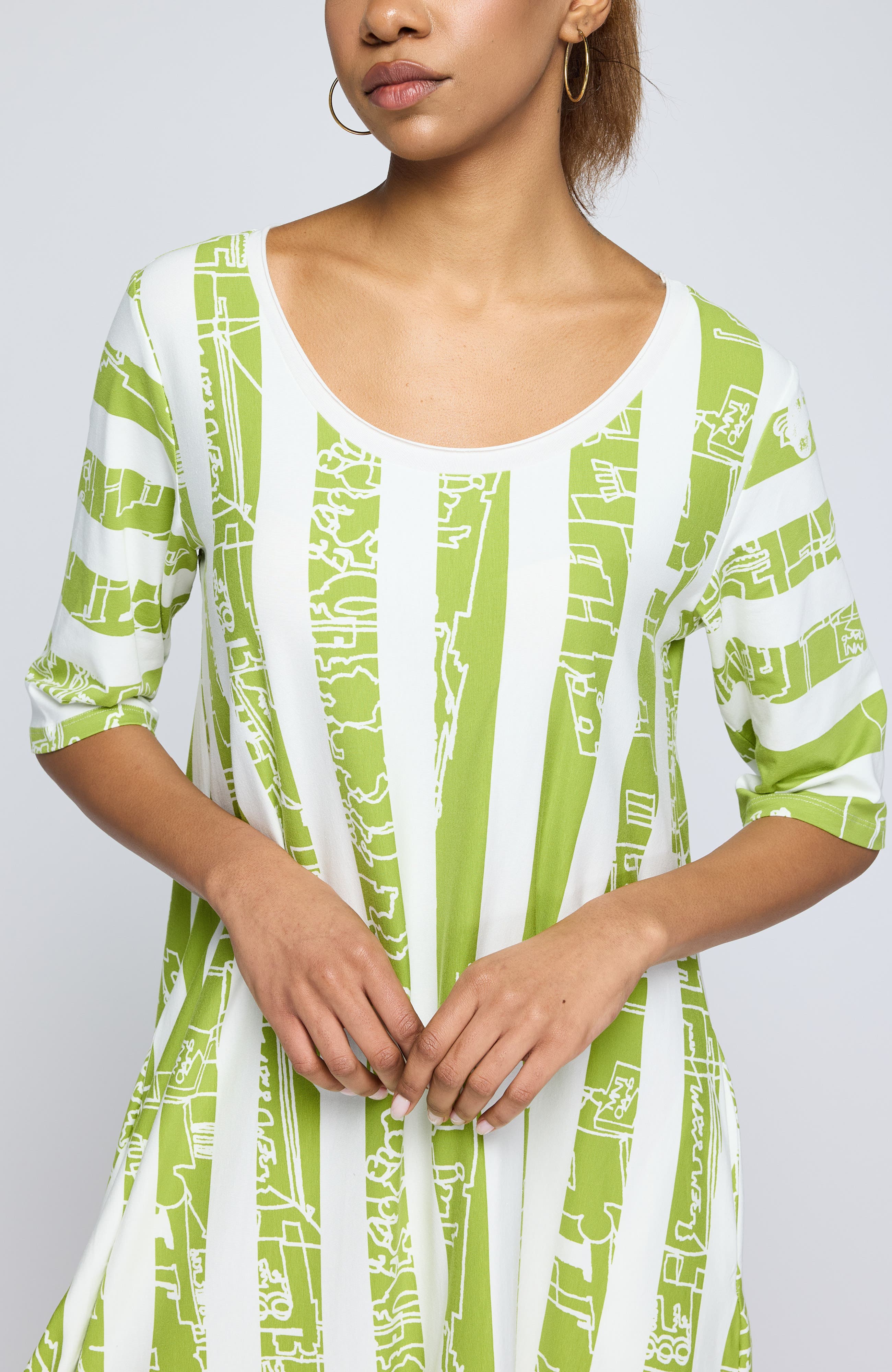 Amethyst Striped Jersey Dress - image 2
