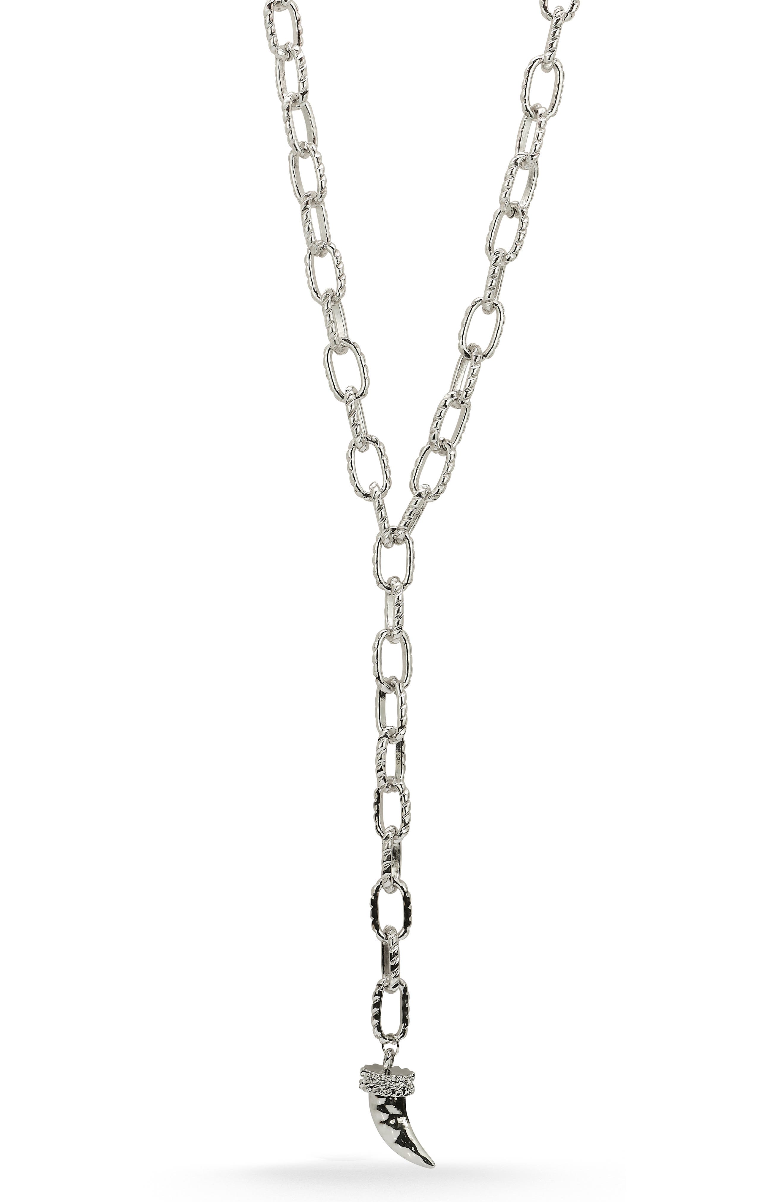 Textured Bold Statement Y-Necklace