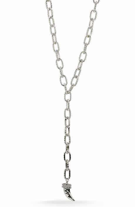 Textured Bold Statement Y-Necklace