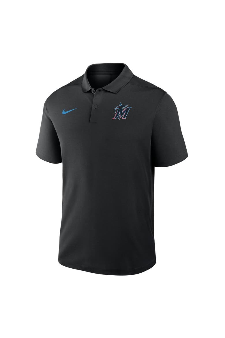 Men's Nike Black Miami Marlins Dri-FIT Victory Polo, Alternate, color, Black