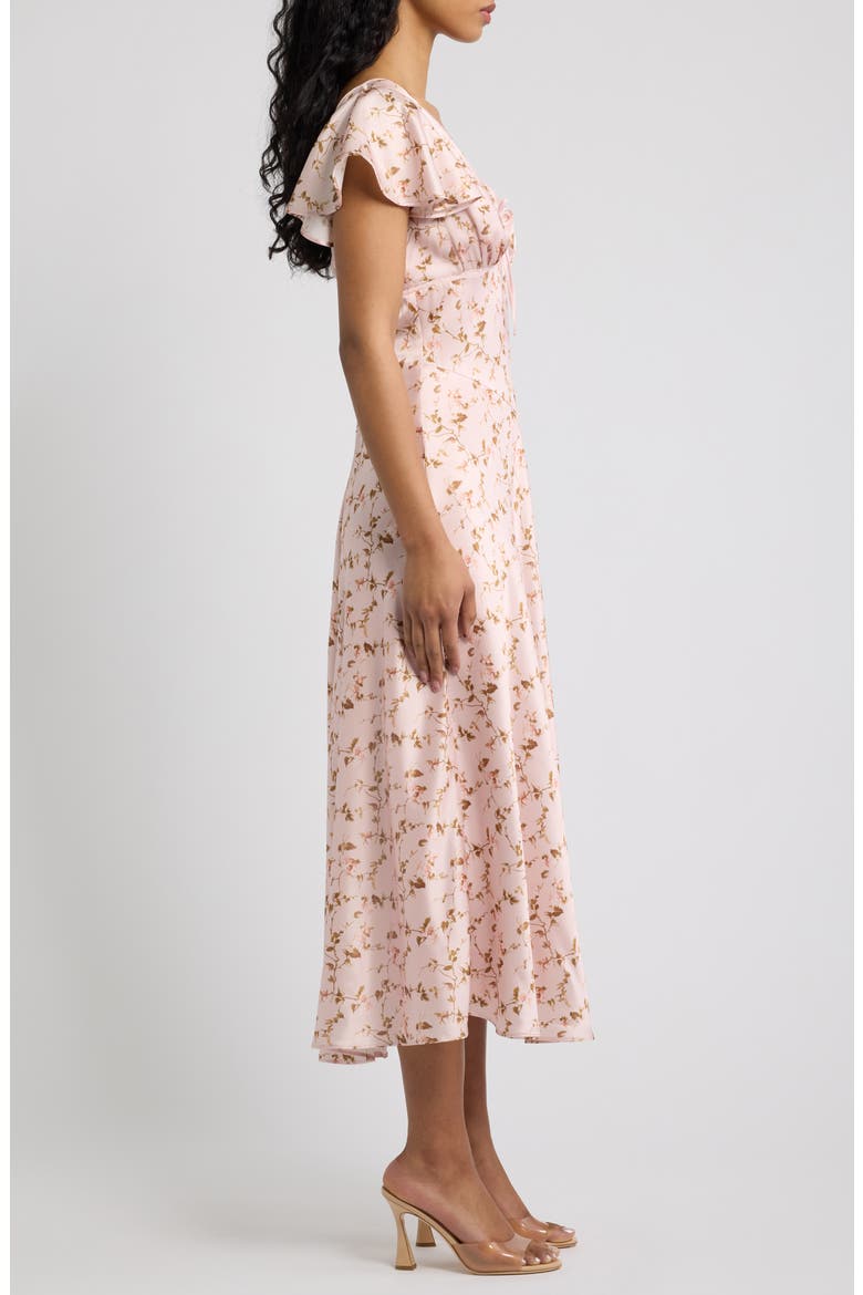 Raye Floral Fit & Flare Dress, Alternate, color, PINK VINTAGE