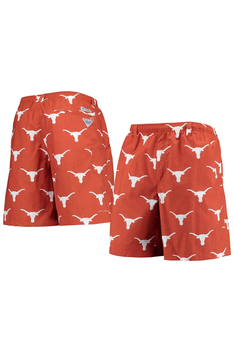 Men's Columbia Texas Orange Texas Longhorns PFG Backcast II 8" Omni-Shade Hybrid Shorts, Main, color, Burnt Orange