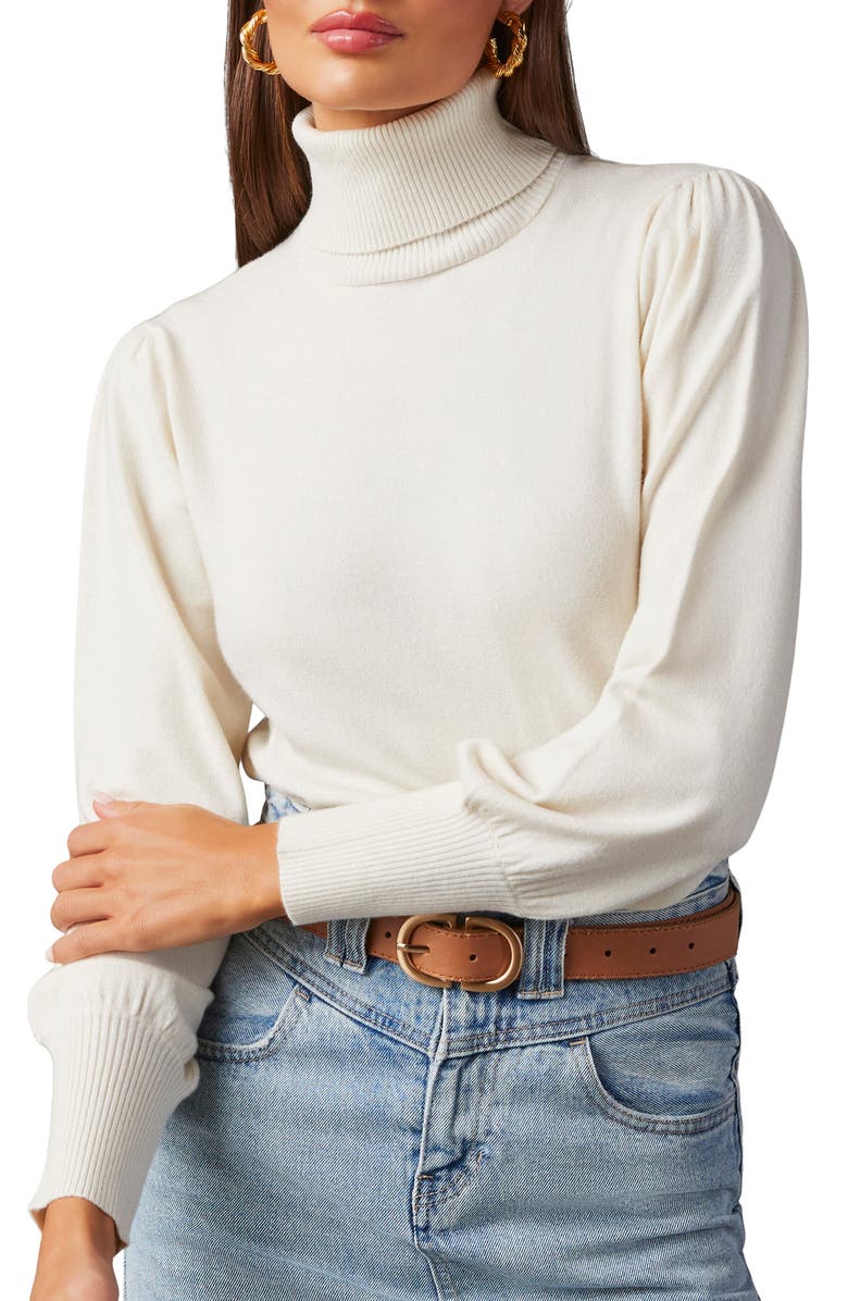 VICI Collection Raisman Blouson Sleeve Turtleneck Sweater, Alternate, color, 