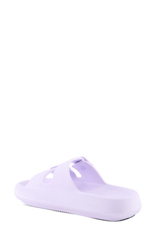 Flexus By Spring Step Bubbles Waterproof Slide Sandal In Lilac