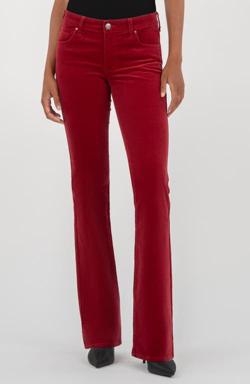 Kut From The Kloth Natalie Mid Rise Bootcut Corduroy Pants In Red