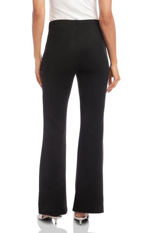 Fifteen Twenty Melanie Pull-on Bootcut Faux Suede Pants In Black