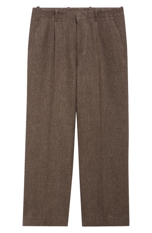 Our Legacy Brown Borrowed Chino Trousers In Tobacco Delave Linen