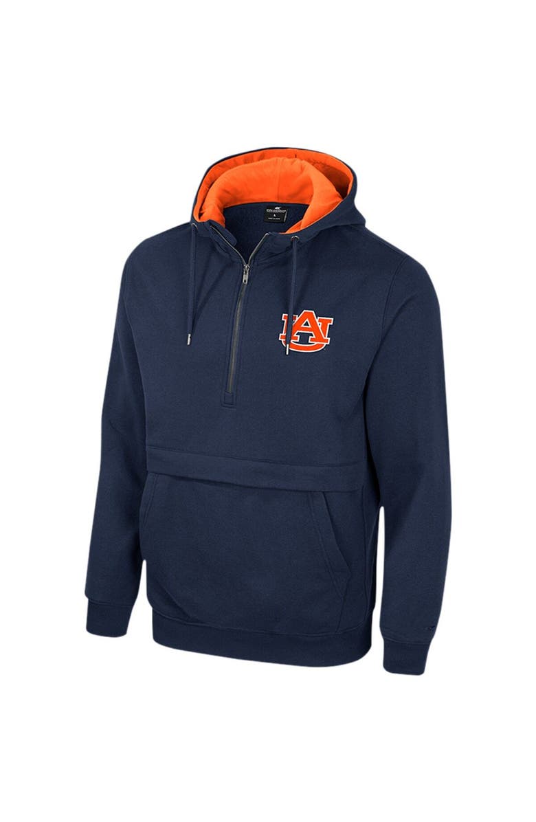 COLOSSEUM Men's Colosseum Navy Auburn Tigers Half-Zip Hoodie, Alternate, color, Navy