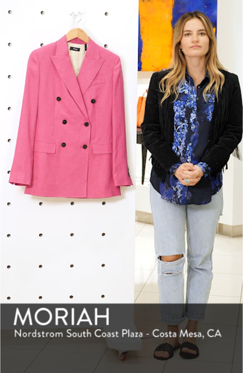 Double Breasted Linen Blazer, sales video thumbnail