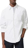 Burberry Check Piping Cotton Poplin Shirt