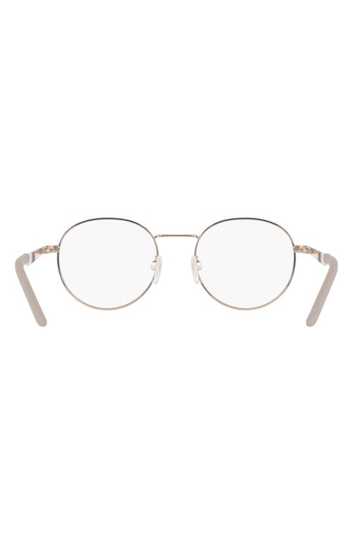 Nike Traveler Drift 51mm Round Blue Light Blocking Reading Glasses In Gold