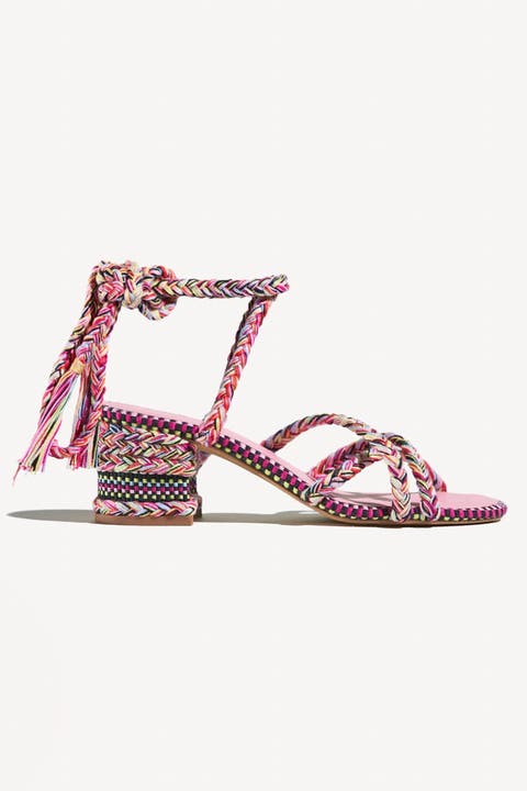 Isabel Strappy Cotton Sandals