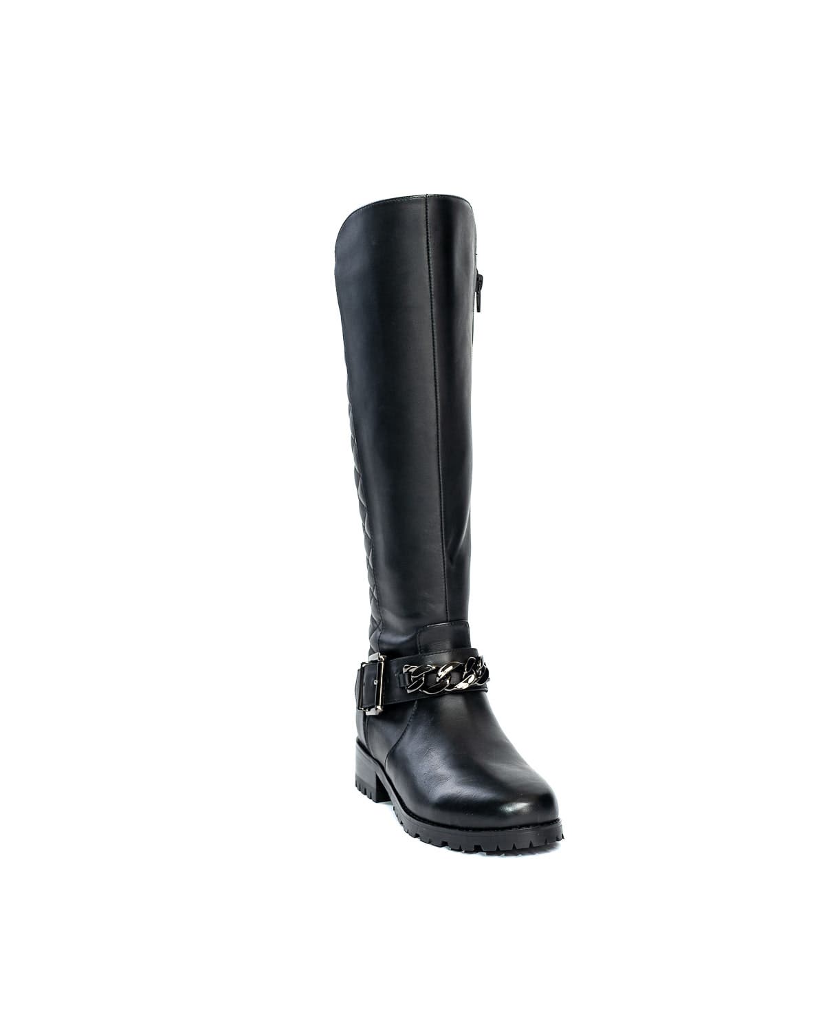 Allegra James Libby Leather Tall Moto Boot, Alternate, color, 