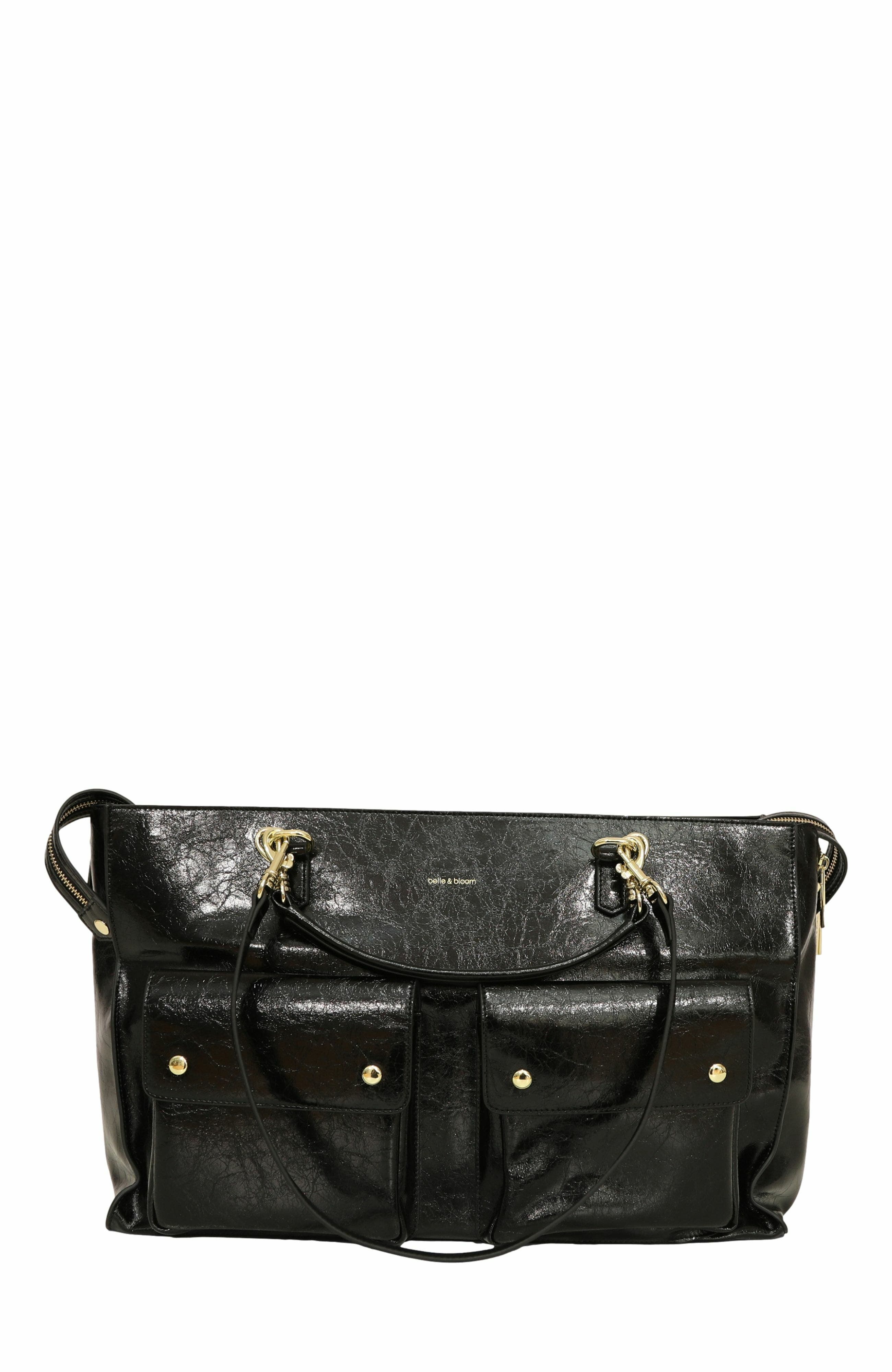 Belle & Bloom Reflections Leather Shoulder Bag, Alternate, color, Black