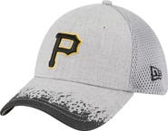 New Era Men's New Era Gray Pittsburgh Pirates Visor Paint Splatter 39THIRTY Flex Hat