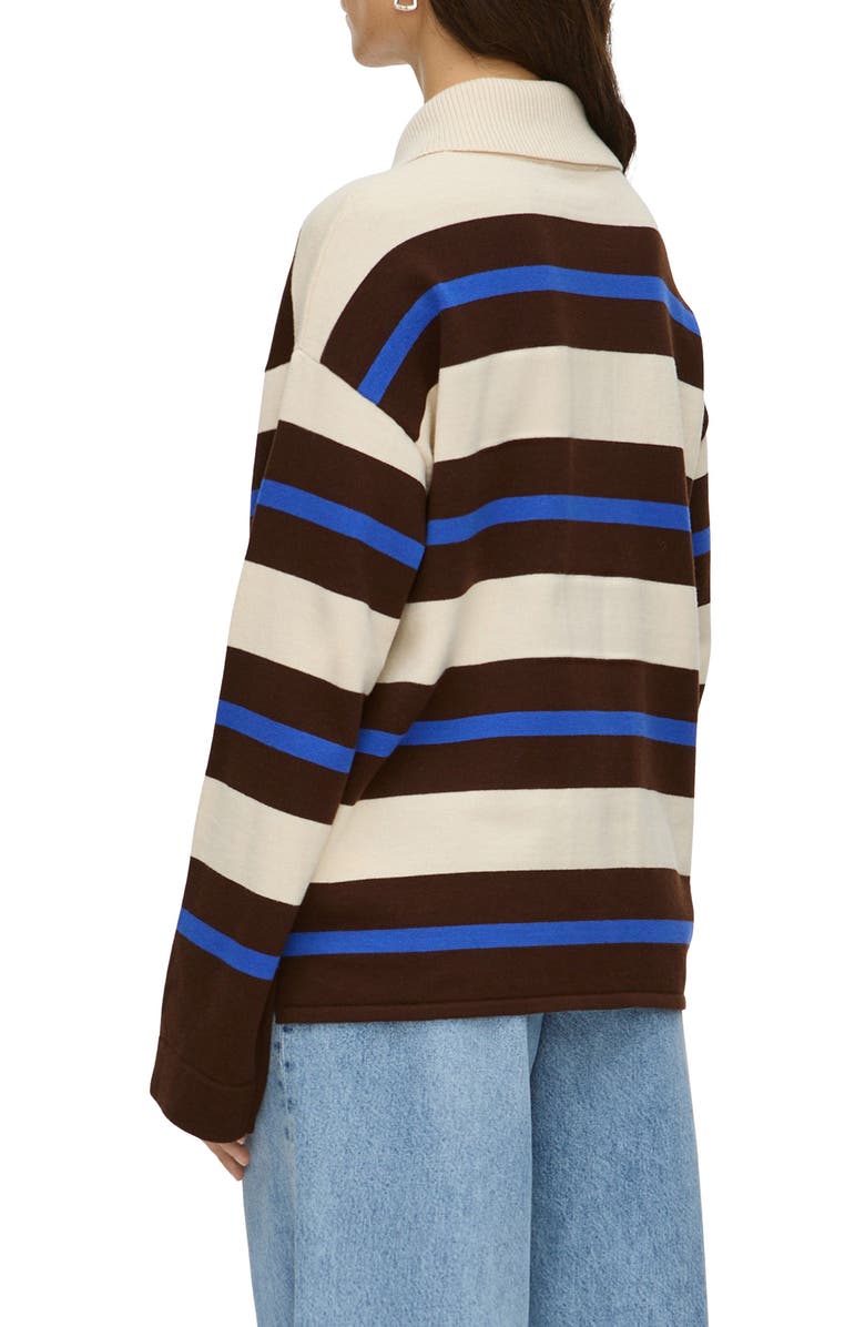 ALIGNE Ester Rugby Stripe Merino Wool & Cotton Sweater, Alternate, color, Multi