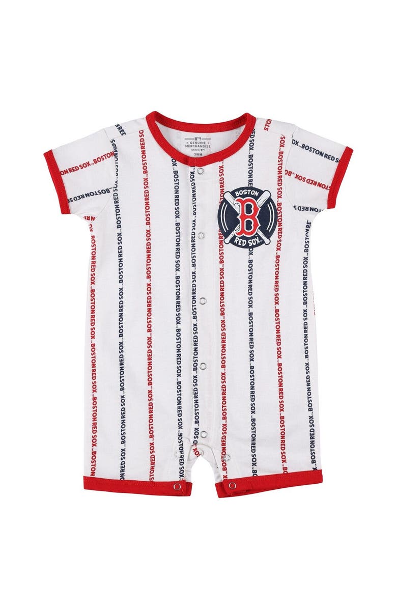 Outerstuff Newborn & Infant White Boston Red Sox Ball Hitter Romper, Main, color,