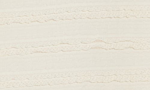 Melrose And Market Lace Mock Neck Top In White