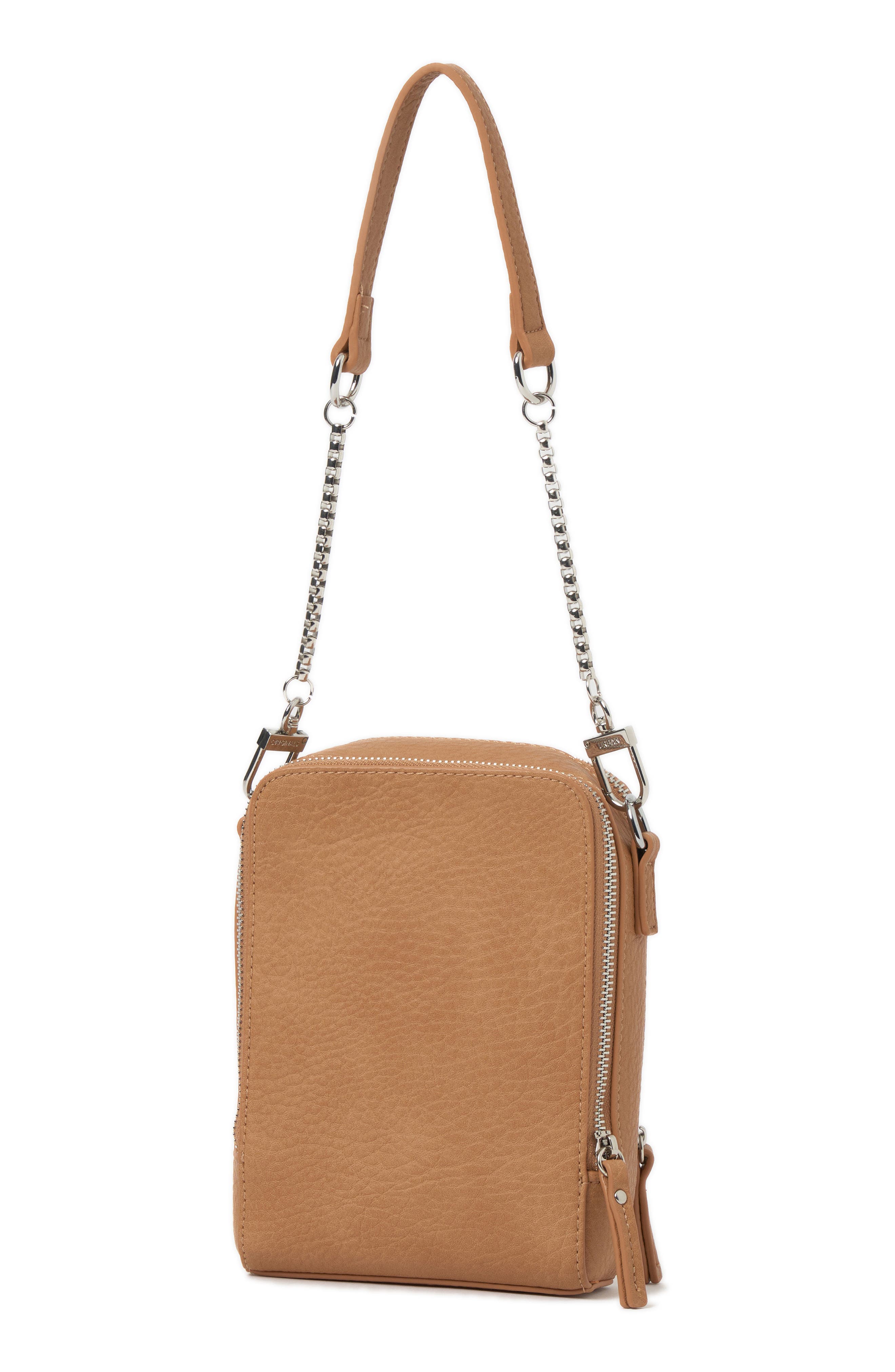 Mirror Mirror Vegan Leather Crossbody Bag, Alternate, color, SAND