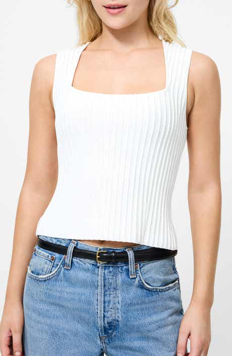 French Connection Ottoman Crinkle Sleeveless Top