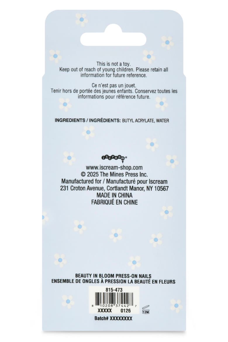Kids' Beauty in Bloom Press On Nails, Alternate, color, BLUE MULTI