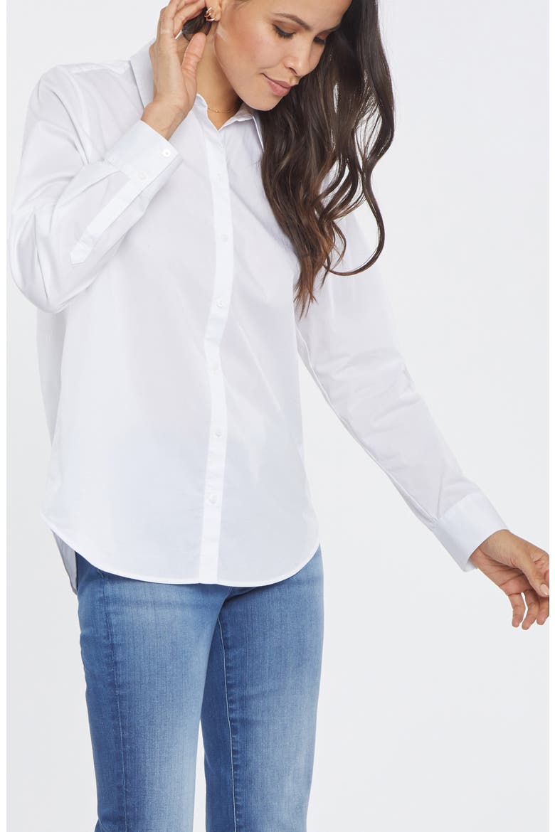 Everyday Cotton Long Sleeve Button-Up Shirt, Alternate, color, OPTIC WHITE