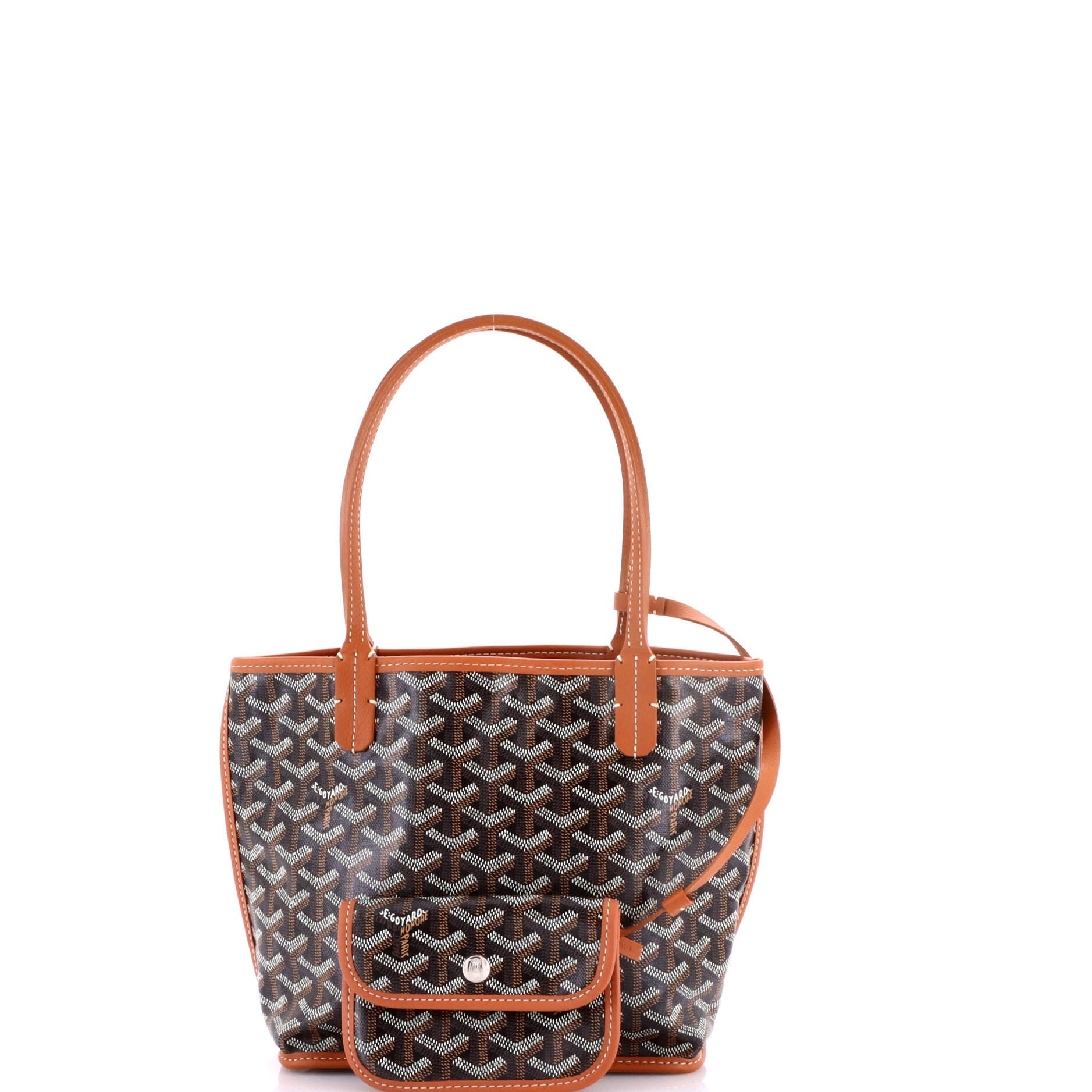 Pre-Owned Goyard Anjou Reversible Tote Coated Canvas Mini, Alternate, color, 