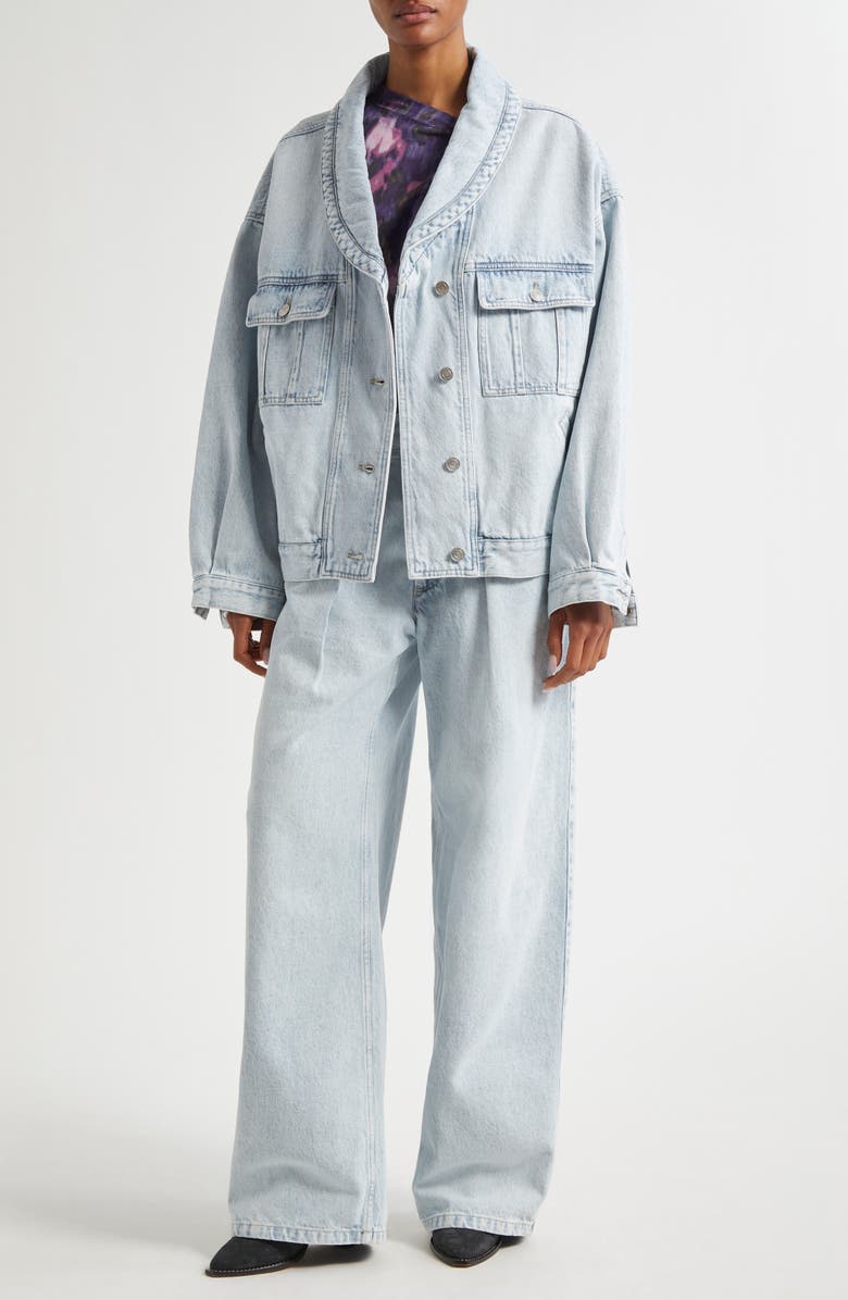 Isabel Marant Étoile Rachelle Pleated Jeans, Alternate, color, Light Blue