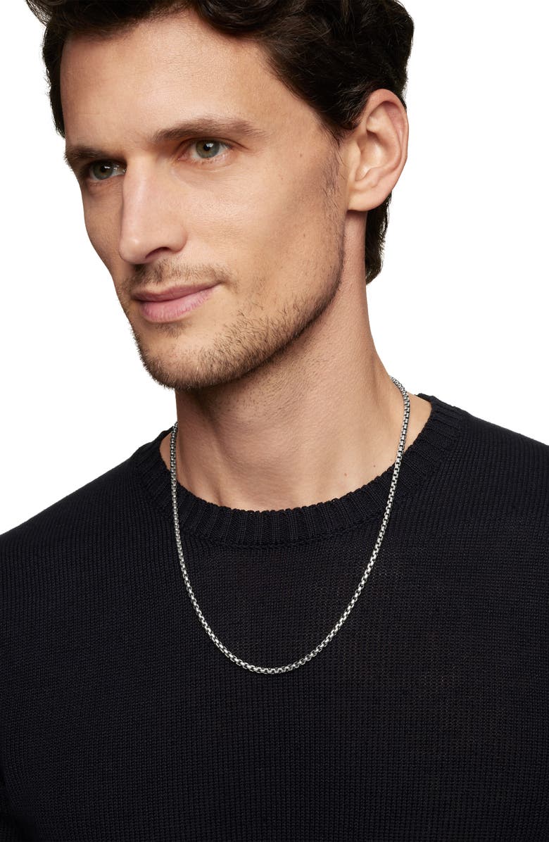 David Yurman Men's Box Chain Necklace in Silver, 3.6mm, Alternate, color, Silver