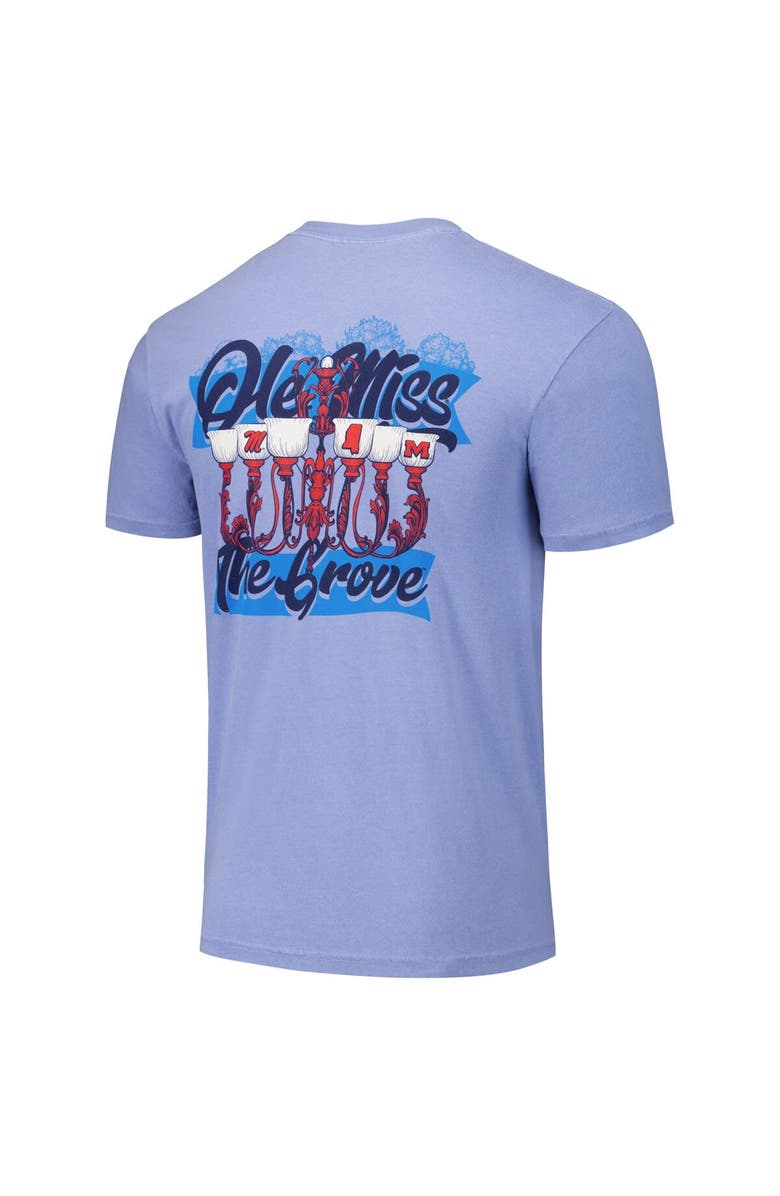 IMAGE ONE Unisex Light Blue Ole Miss Rebels Hyper Local Chandelier Script T-Shirt, Alternate, color, 