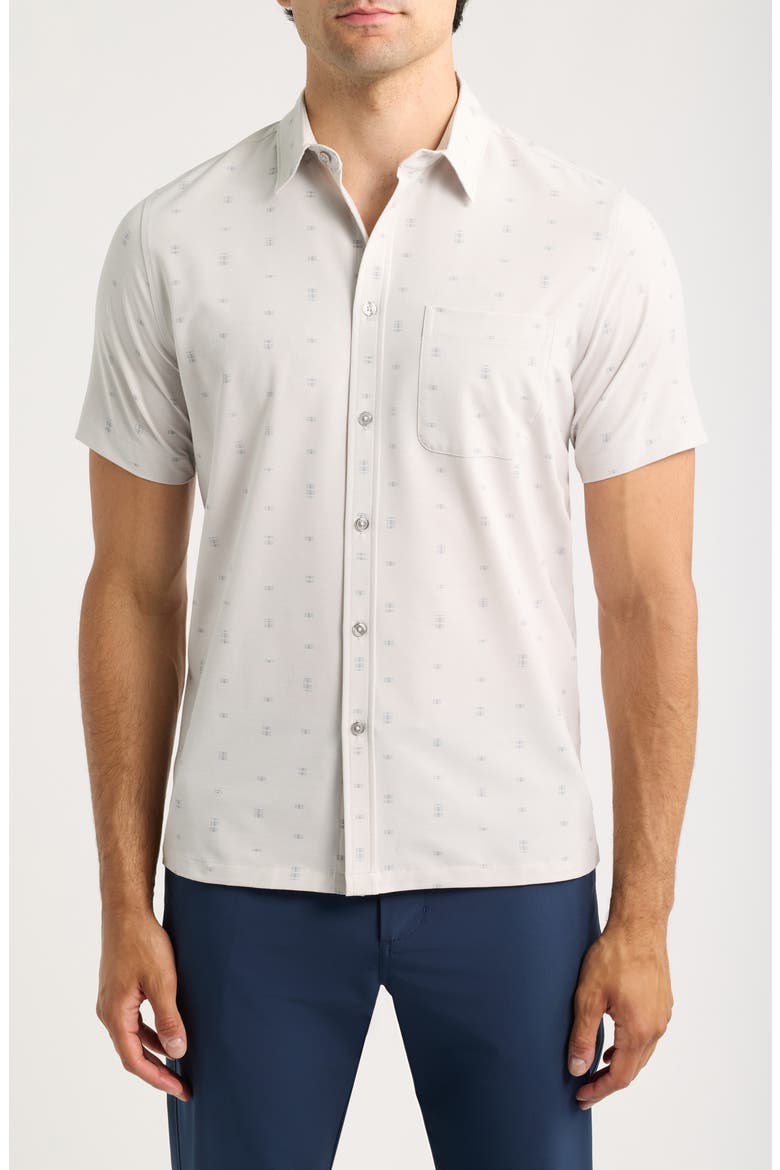Short Sleeve Bridge Button-Up Shirt, Main, color, SALT STONE