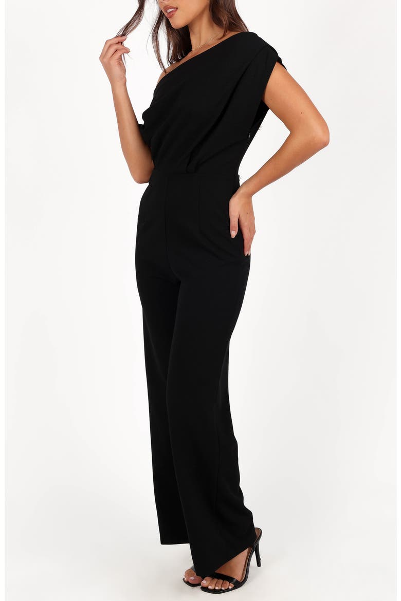 Erina Off the Shoulder Jumpsuit, Alternate, color, BLACK